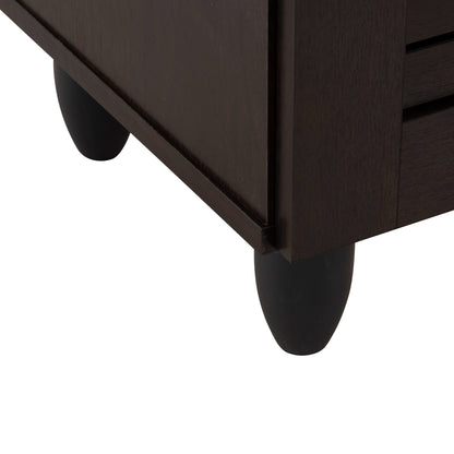 Shoe Cabinet Prolly Hm9609.01 Melamine In Wenge-3 Doors-4 Shelves 87x32x88hcm.