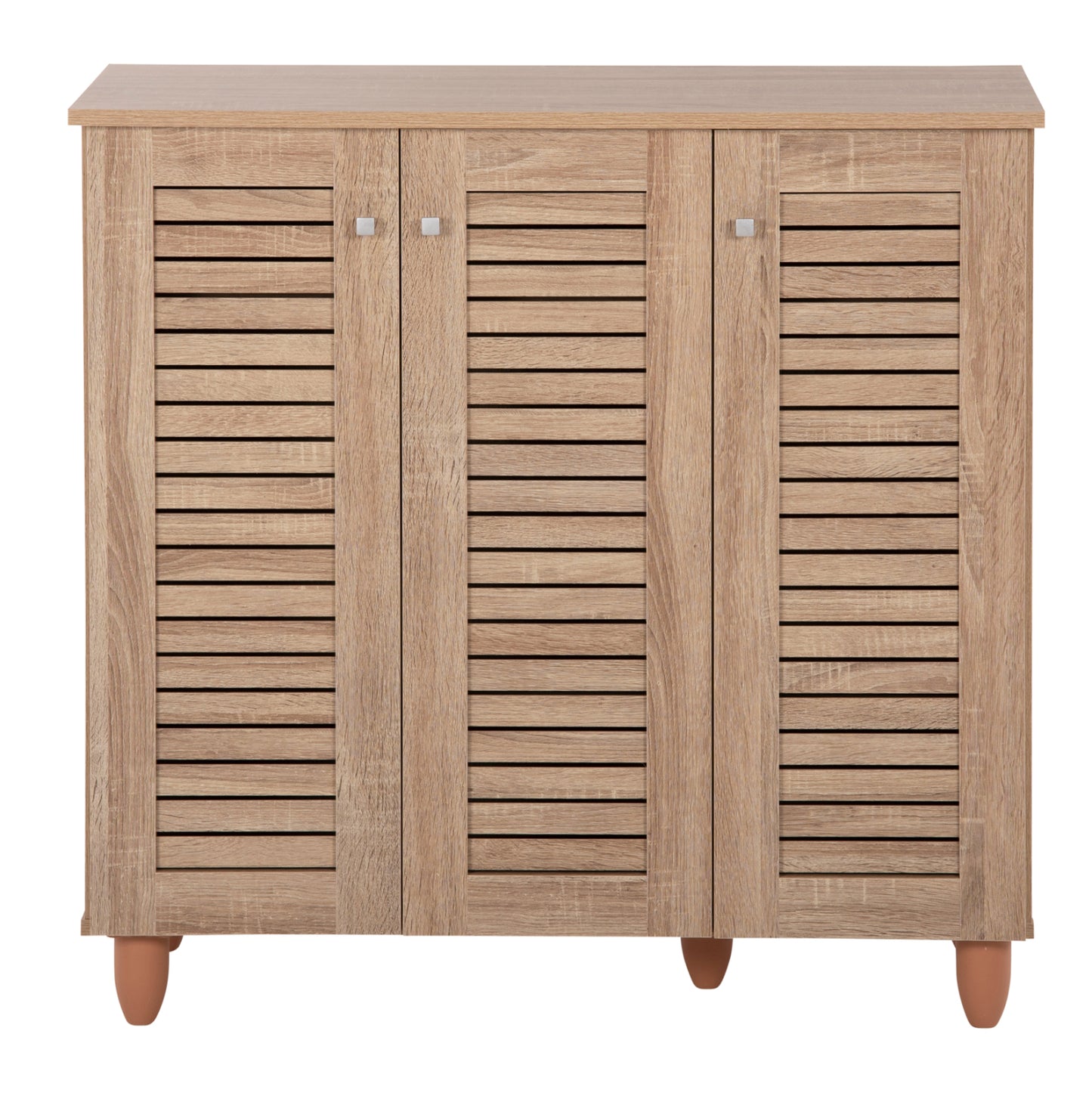 Shoe Cabinet Prolly Hm9609.02 Melamine In Sonoma-3 Doors-4 Shelves 87x32x88hcm.