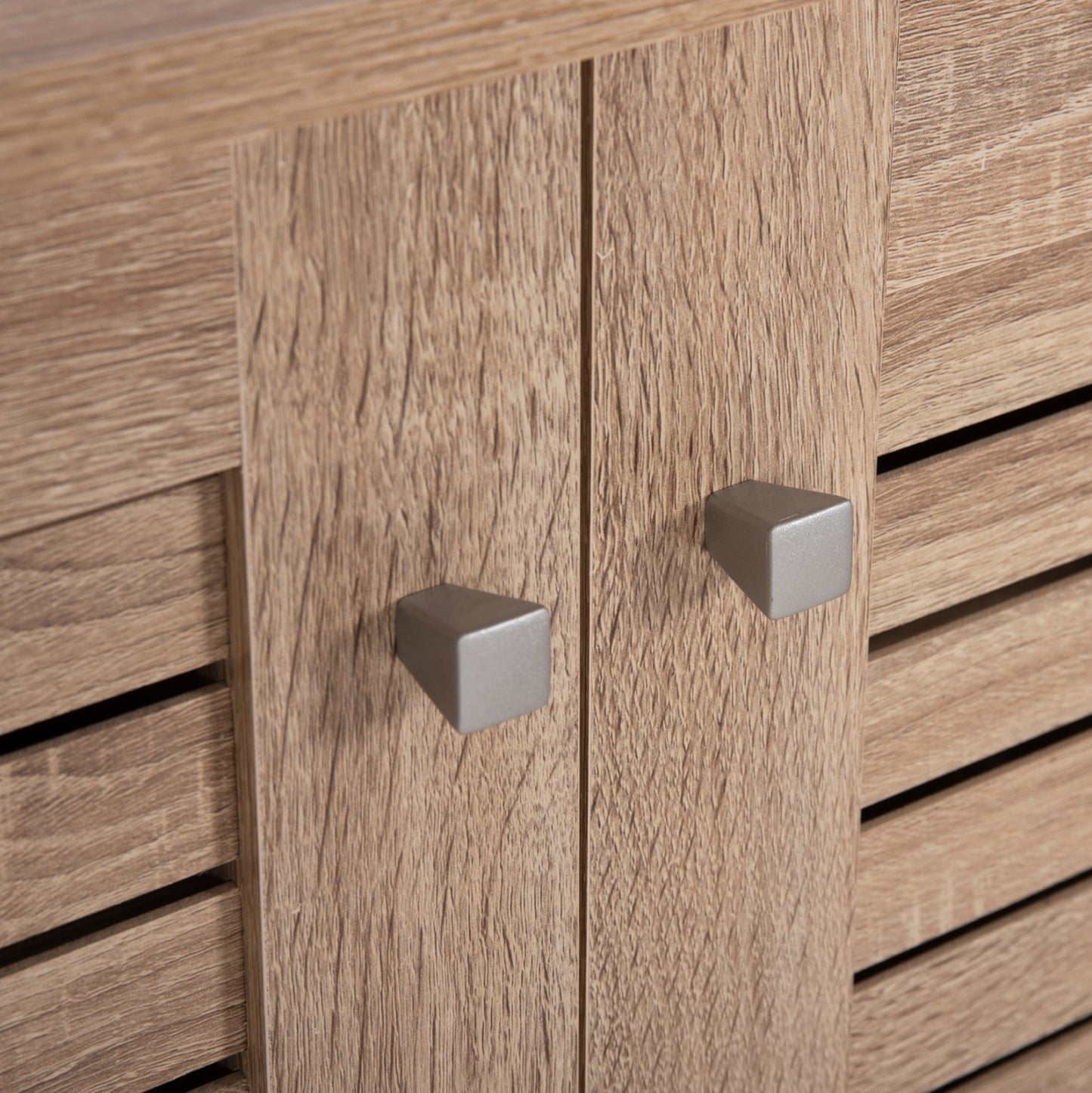Shoe Cabinet Prolly Hm9609.02 Melamine In Sonoma-3 Doors-4 Shelves 87x32x88hcm.