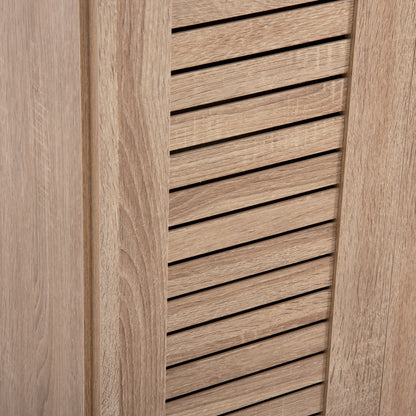 Shoe Cabinet Prolly Hm9609.02 Melamine In Sonoma-3 Doors-4 Shelves 87x32x88hcm.