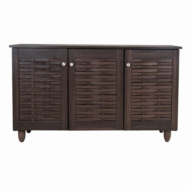 Shoe Cabinet Iggy 3 Doors Hm2211.01 Melamine In Wenge 114x34x68