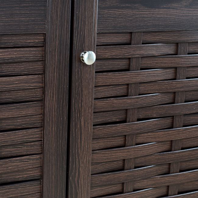 Shoe Cabinet Iggy 3 Doors Hm2211.01 Melamine In Wenge 114x34x68