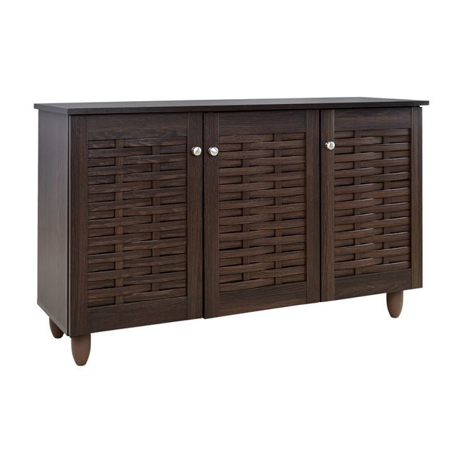 Shoe Cabinet Iggy 3 Doors Hm2211.01 Melamine In Wenge 114x34x68