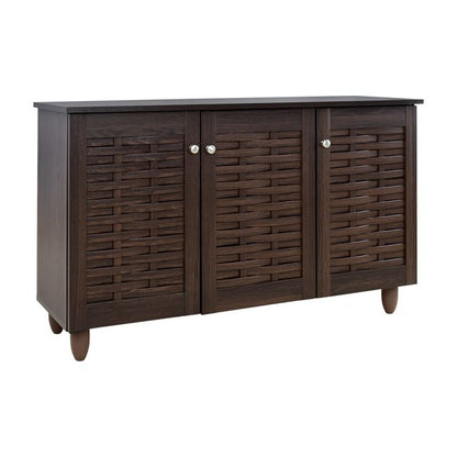 Shoe Cabinet Iggy 3 Doors Hm2211.01 Melamine In Wenge 114x34x68