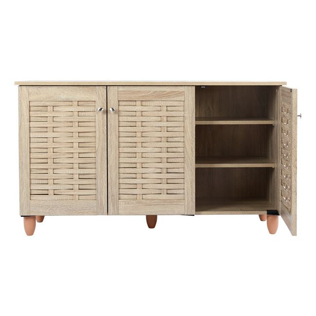 Shoe Cabinet Iggy 3 Doors Hm2211.02 Melamine Sonama 114x34x68