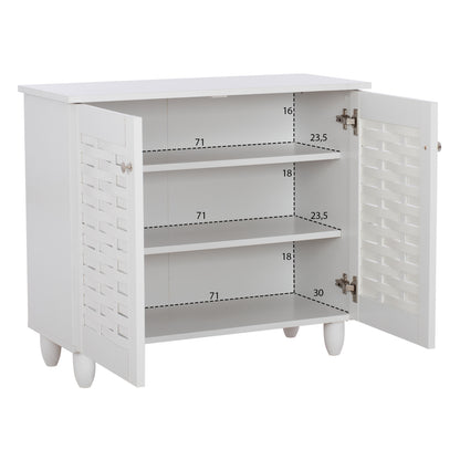 Shoe Cabinet Cassiope Melamine White With Legs 77Χ34Χ67.5hcm.hm2208.05