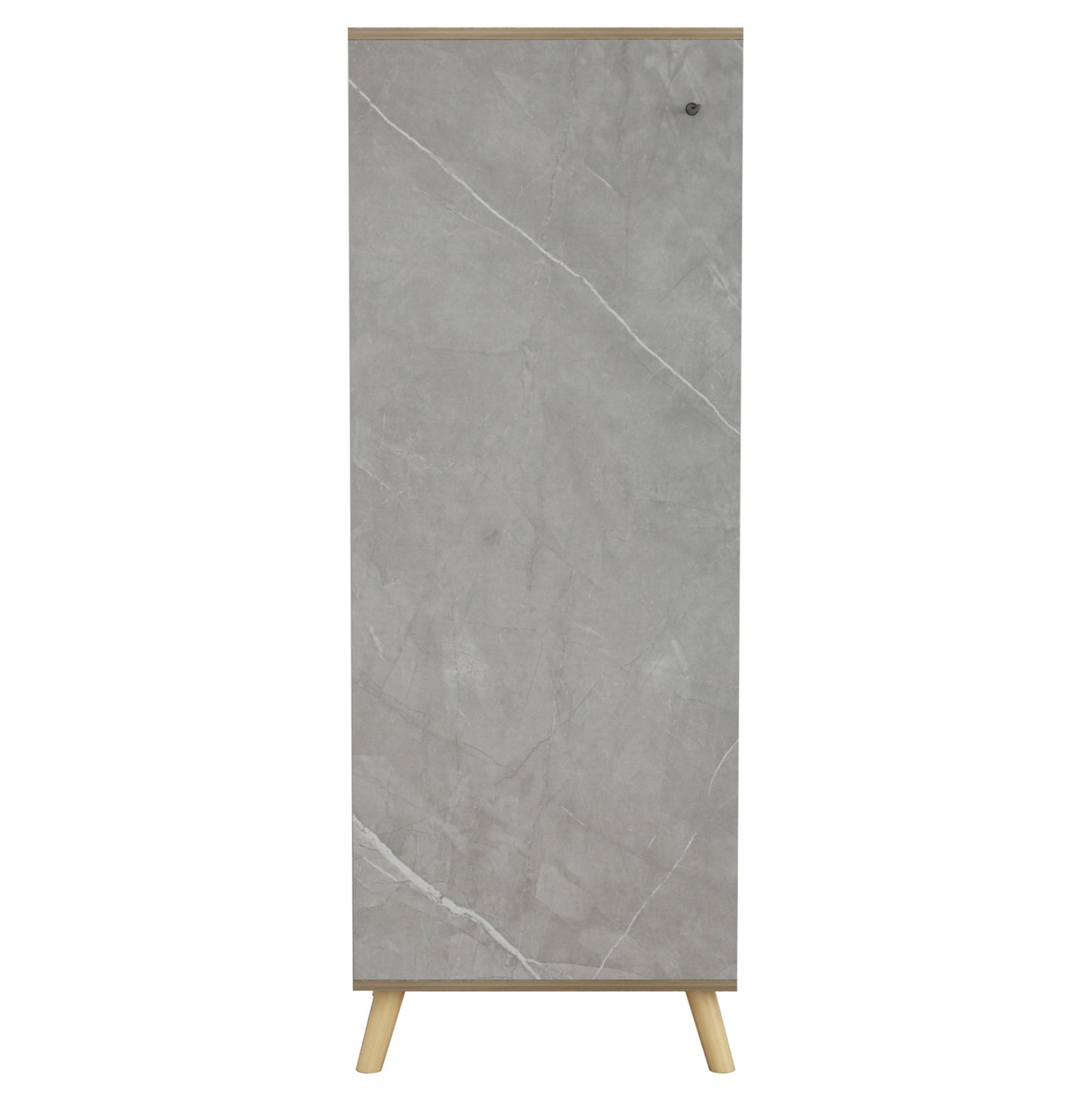 Shoe Cabinet Alvaro Hm8954.11 Melamine In Sonama-stone Texture 50Χ38Χ135hcm.