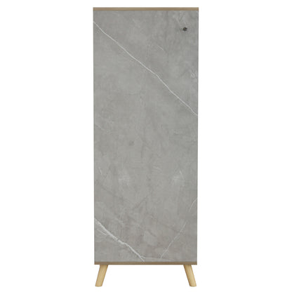 Shoe Cabinet Alvaro Hm8954.11 Melamine In Sonama-stone Texture 50Χ38Χ135hcm.