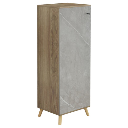 Shoe Cabinet Alvaro Hm8954.11 Melamine In Sonama-stone Texture 50Χ38Χ135hcm.