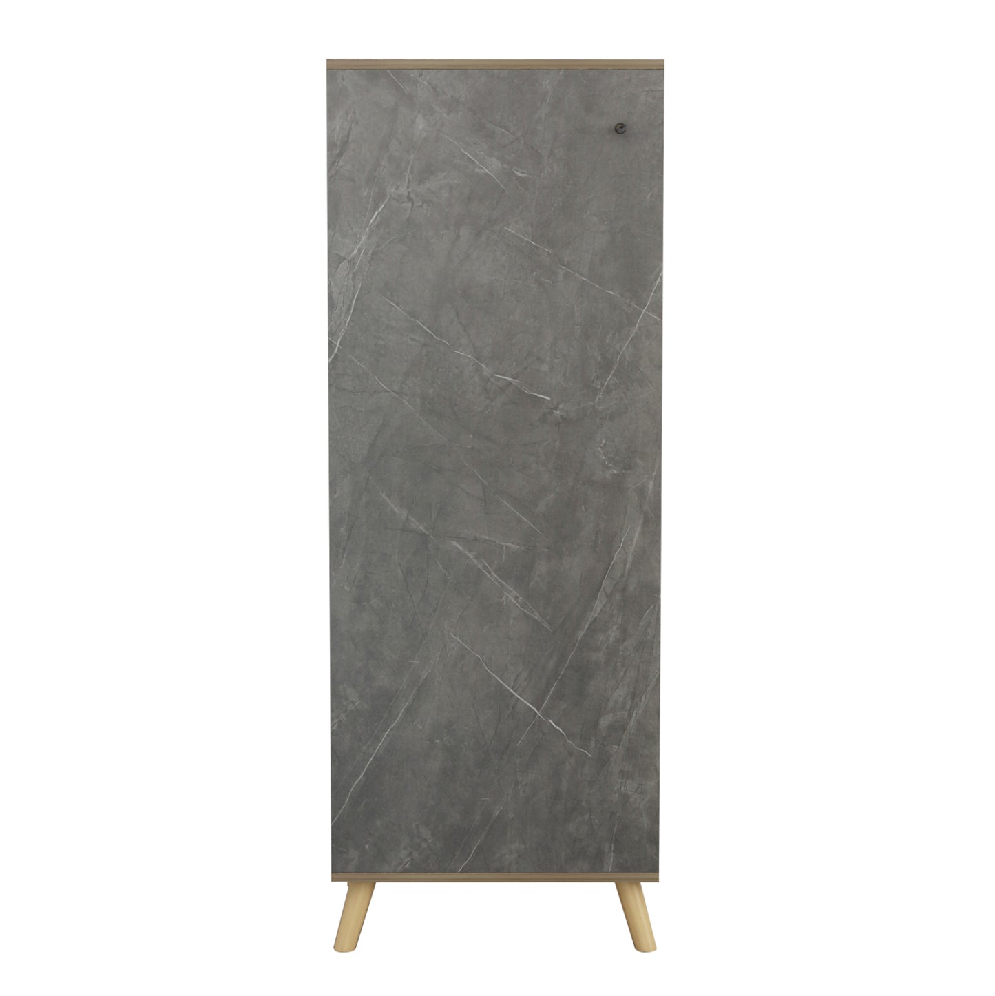 Shoe Cabinet Alvaro Hm8954.14 Melamine In Sonama-stone Texture 50Χ38Χ135hcm.