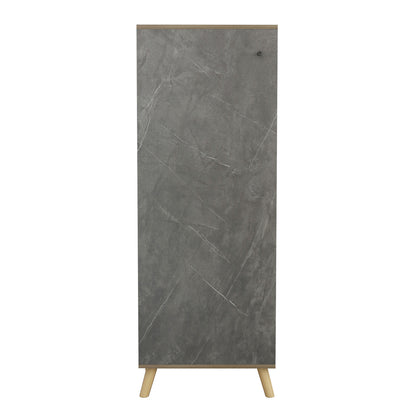Shoe Cabinet Alvaro Hm8954.14 Melamine In Sonama-stone Texture 50Χ38Χ135hcm.