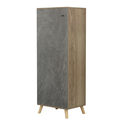 Shoe Cabinet Alvaro Hm8954.14 Melamine In Sonama-stone Texture 50Χ38Χ135hcm.