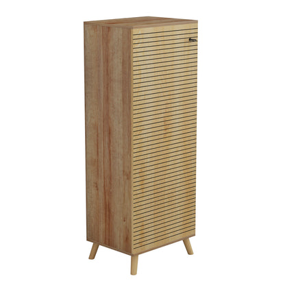 Shoe Cabinet Alvaro Hm8954.16 Melamine In Natural Wood Color 50Χ38Χ135hcm.