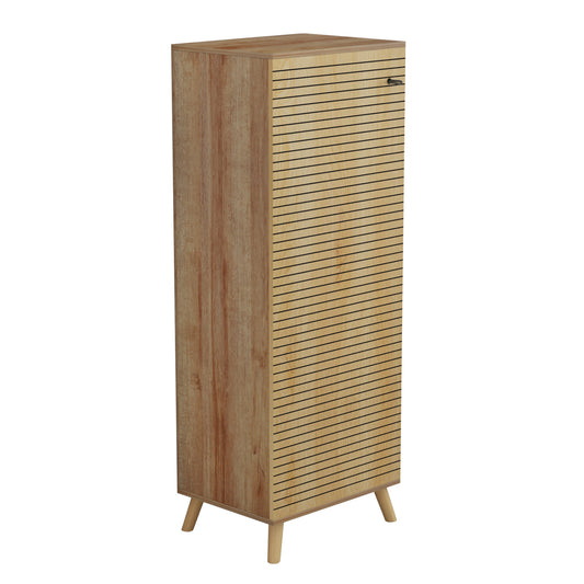 Shoe Cabinet Alvaro Hm8954.16 Melamine In Natural Wood Color 50Χ38Χ135hcm.