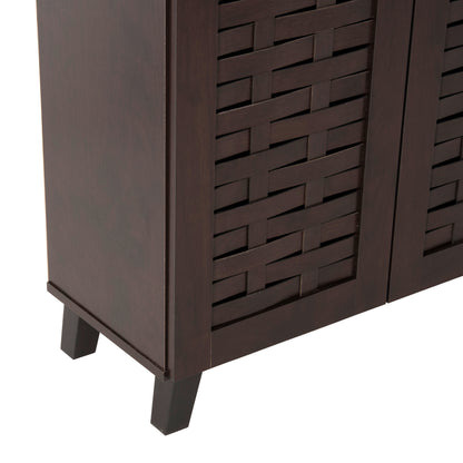 Shoe Cabinet Prody Hm9610.01 Melamine In Wenge 3 Doors 115x34x89hcm.