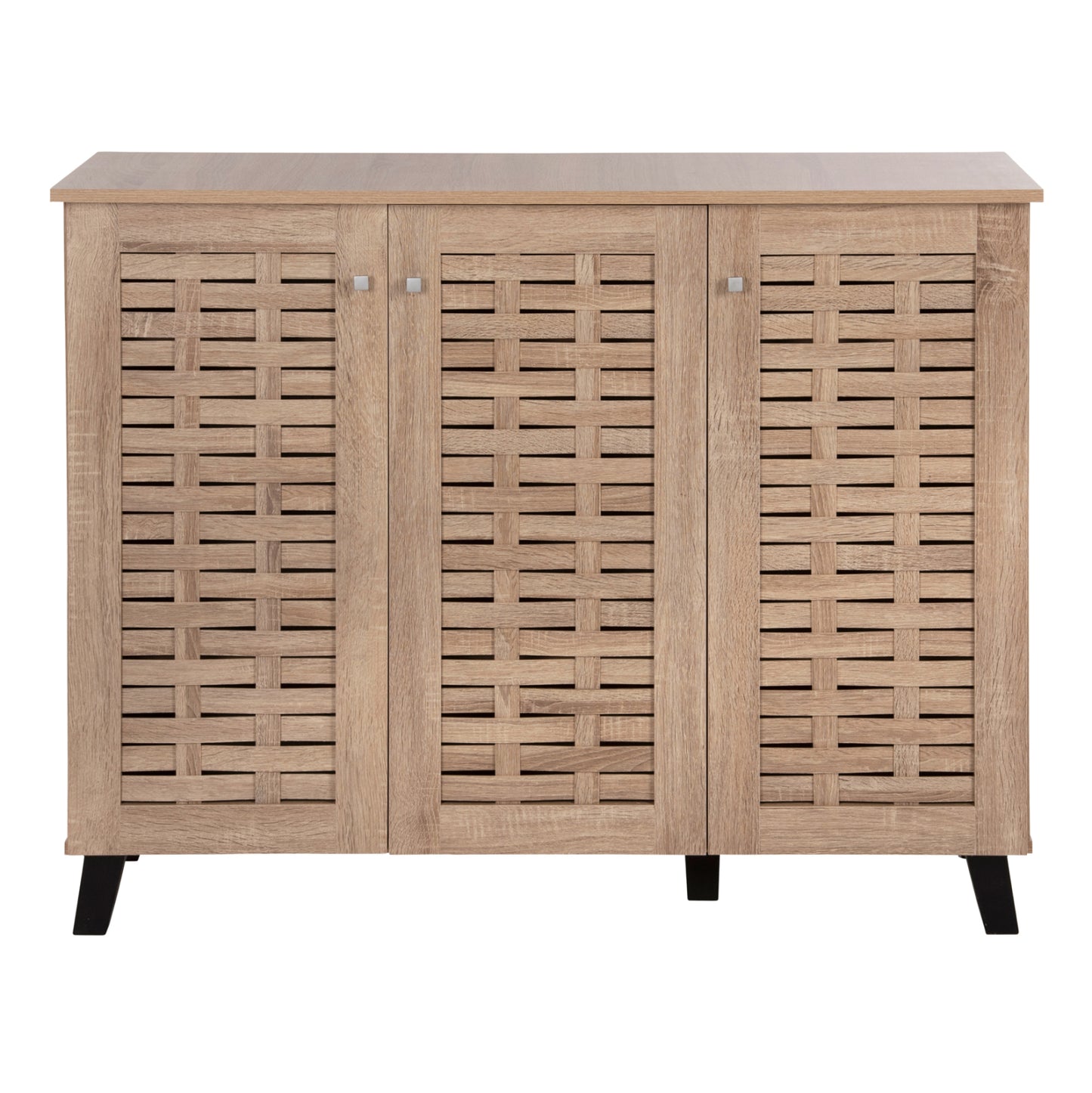 Shoe Cabinet Prody Hm9610.02 Melamine In Sonama 3 Doors 115x34x89hcm.