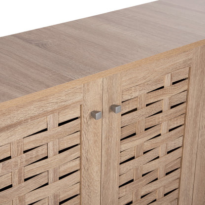 Shoe Cabinet Prody Hm9610.02 Melamine In Sonama 3 Doors 115x34x89hcm.