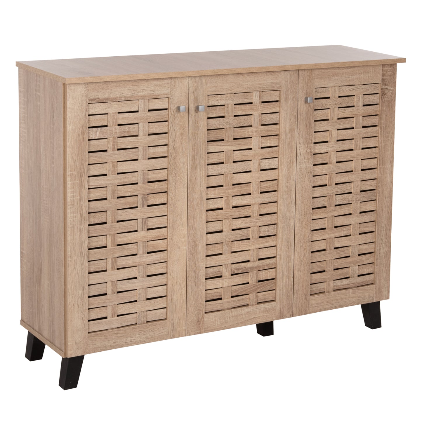 Shoe Cabinet Prody Hm9610.02 Melamine In Sonama 3 Doors 115x34x89hcm.