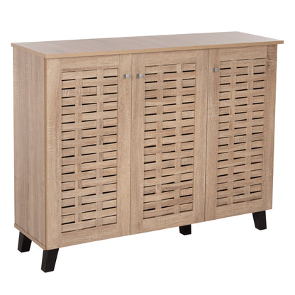 Shoe Cabinet Prody Hm9610.02 Melamine In Sonama 3 Doors 115x34x89hcm.