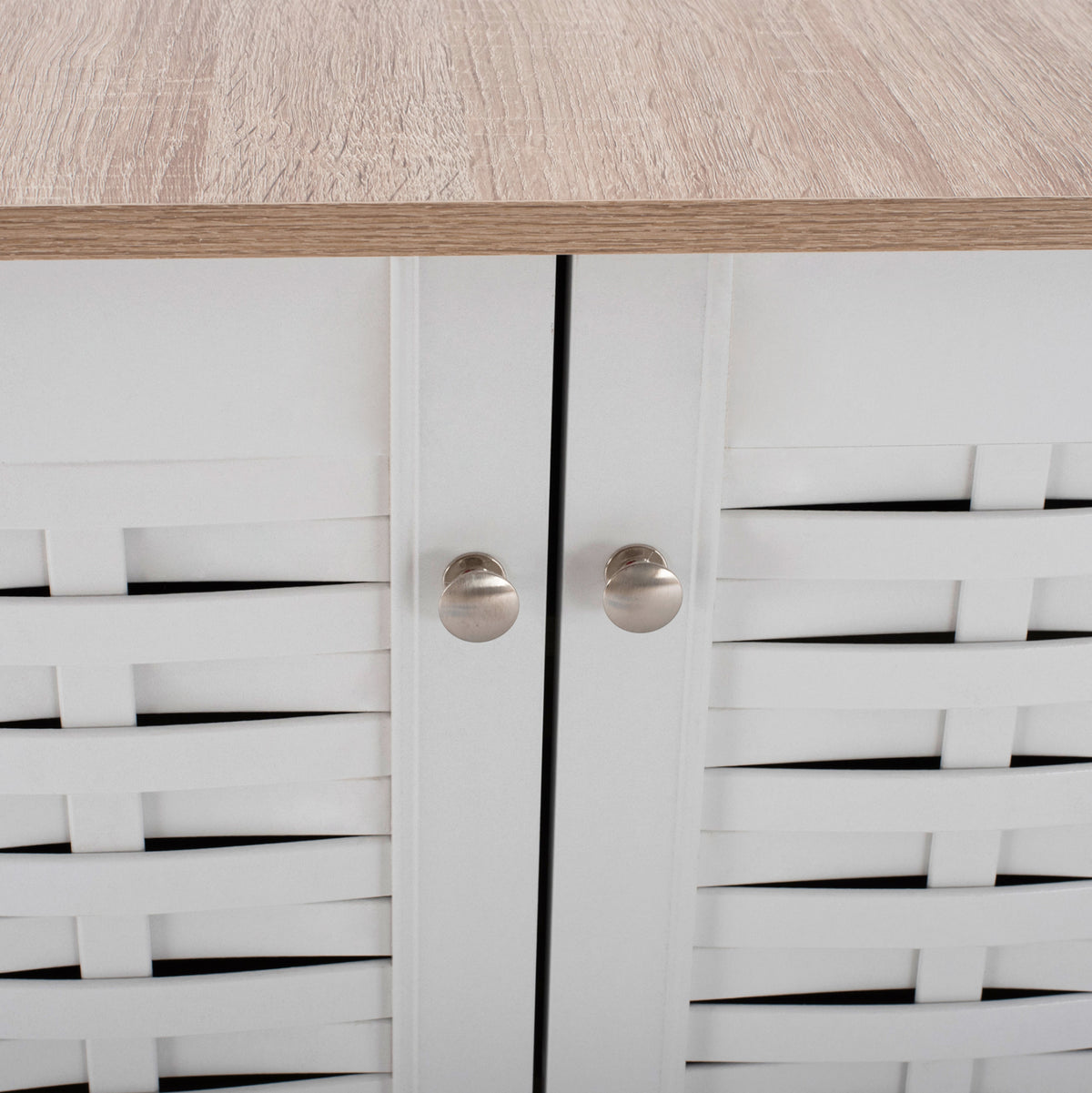 Shoe Cabinet Melamine With 3 Doors Hm2211.06 Sonama-white 114,5x34x68cm