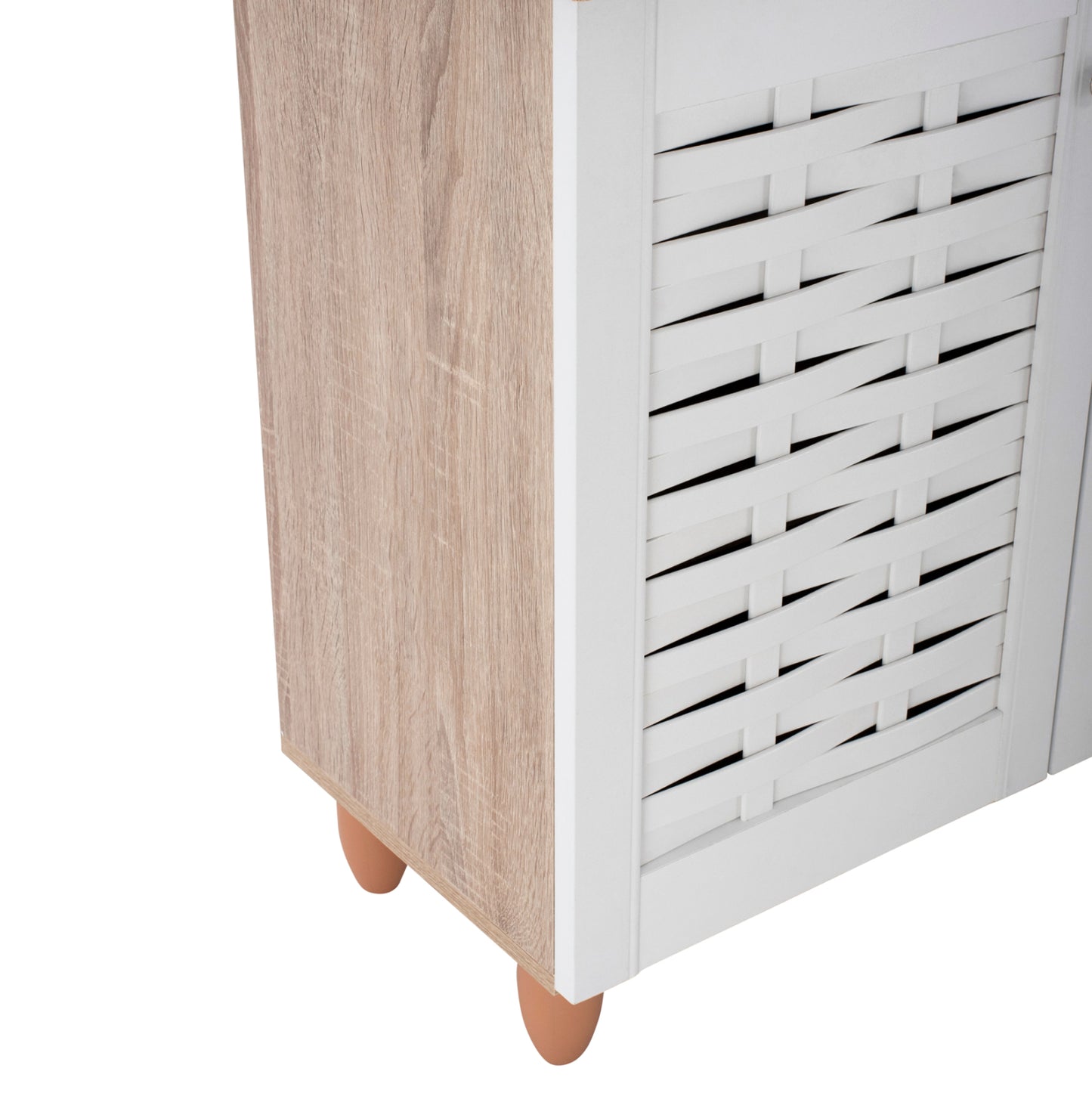 Shoe Cabinet Melamine With 3 Doors Hm2211.06 Sonama-white 114,5x34x68cm