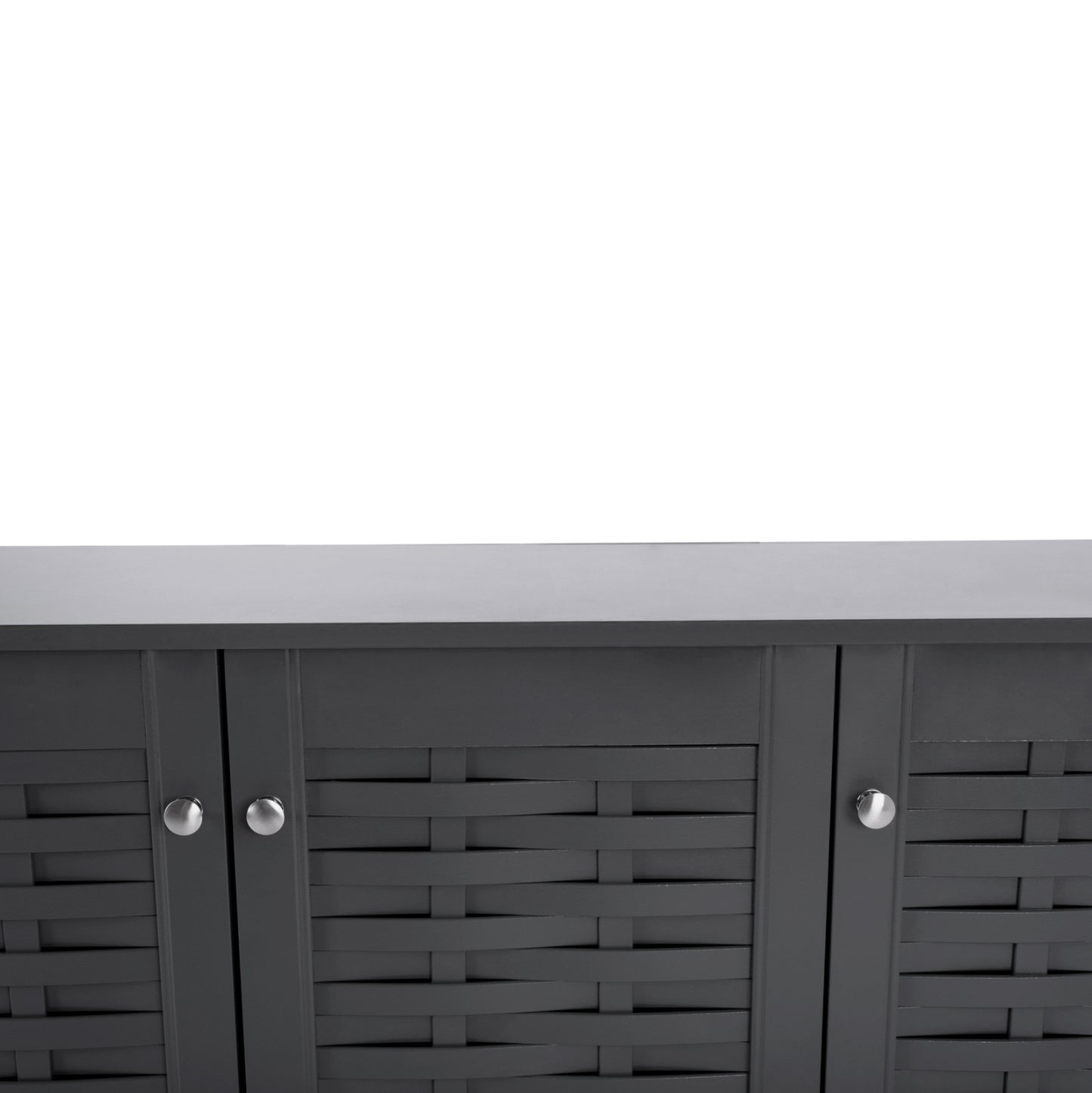 Shoe Cabinet Iggy 3 Doors Hm2211.10 Melamine In Grey 114x34x68h
