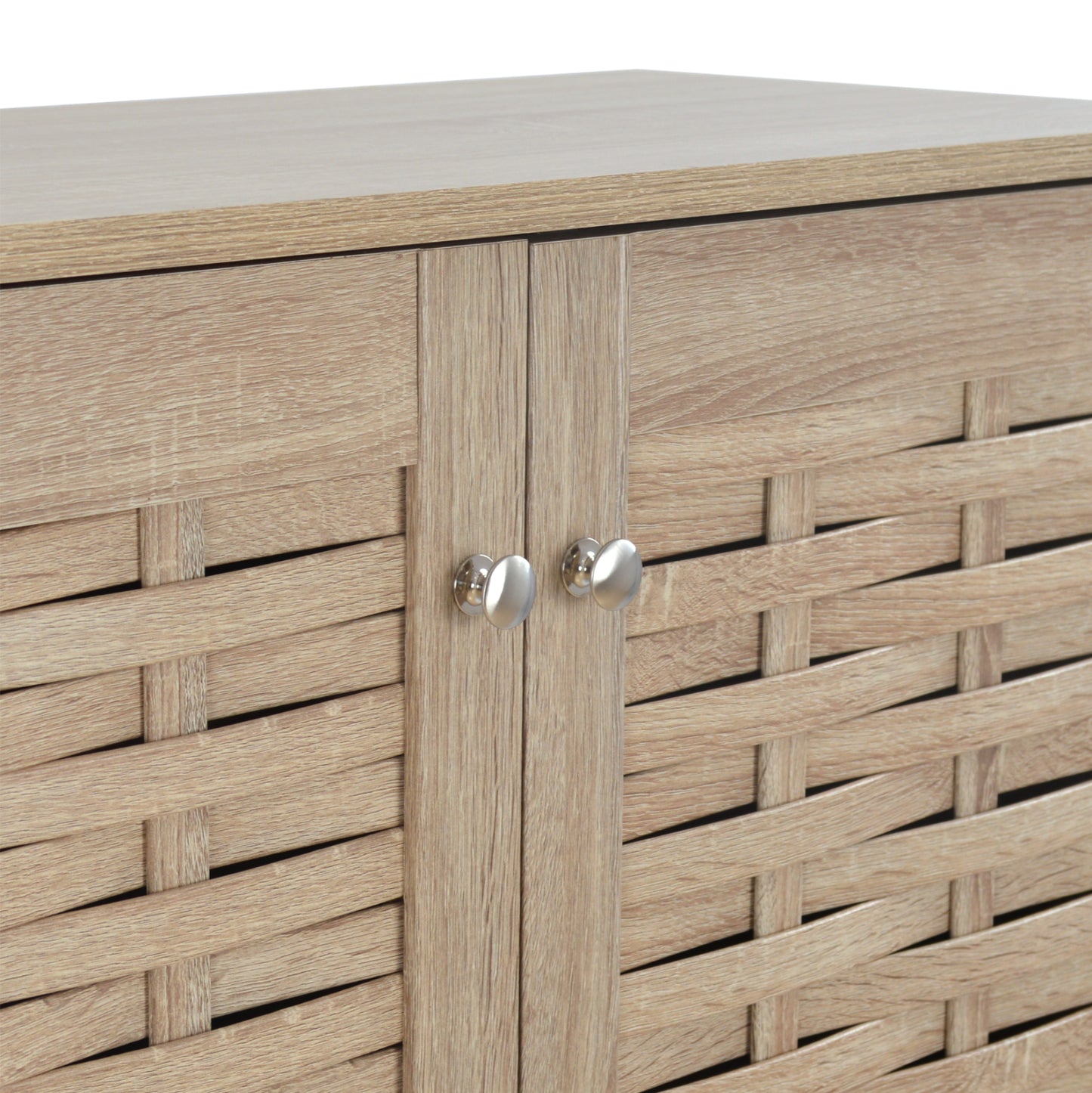 Shoe Cabinet Wooden 4 Doors Hm2210.02 Sonama 77x34x123