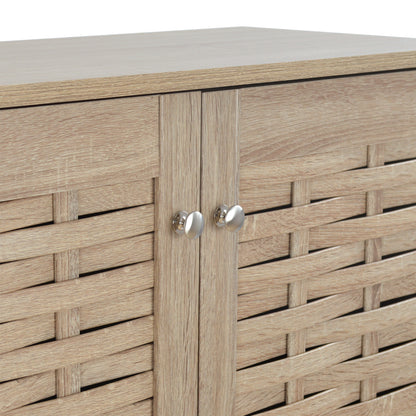 Shoe Cabinet Wooden 4 Doors Hm2210.02 Sonama 77x34x123