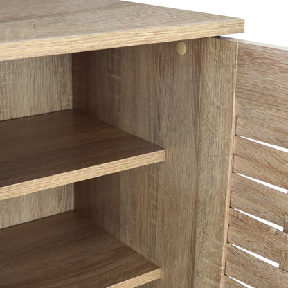 Shoe Cabinet Wooden 4 Doors Hm2210.02 Sonama 77x34x123