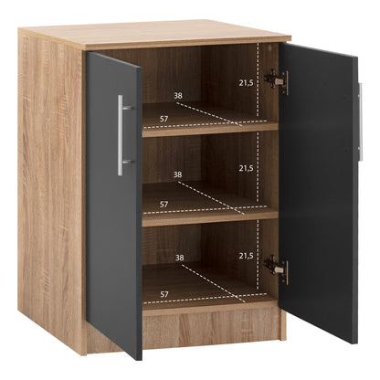 Shoe Cabinet Emerie Hm2206.04 Melamine In Sonama Grey 60x40,5x80hcm.