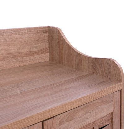 Shoe Rack-cabinet Kailena Hm2230.02 Melamine In Sonama Color 77x40,5x122hcm.
