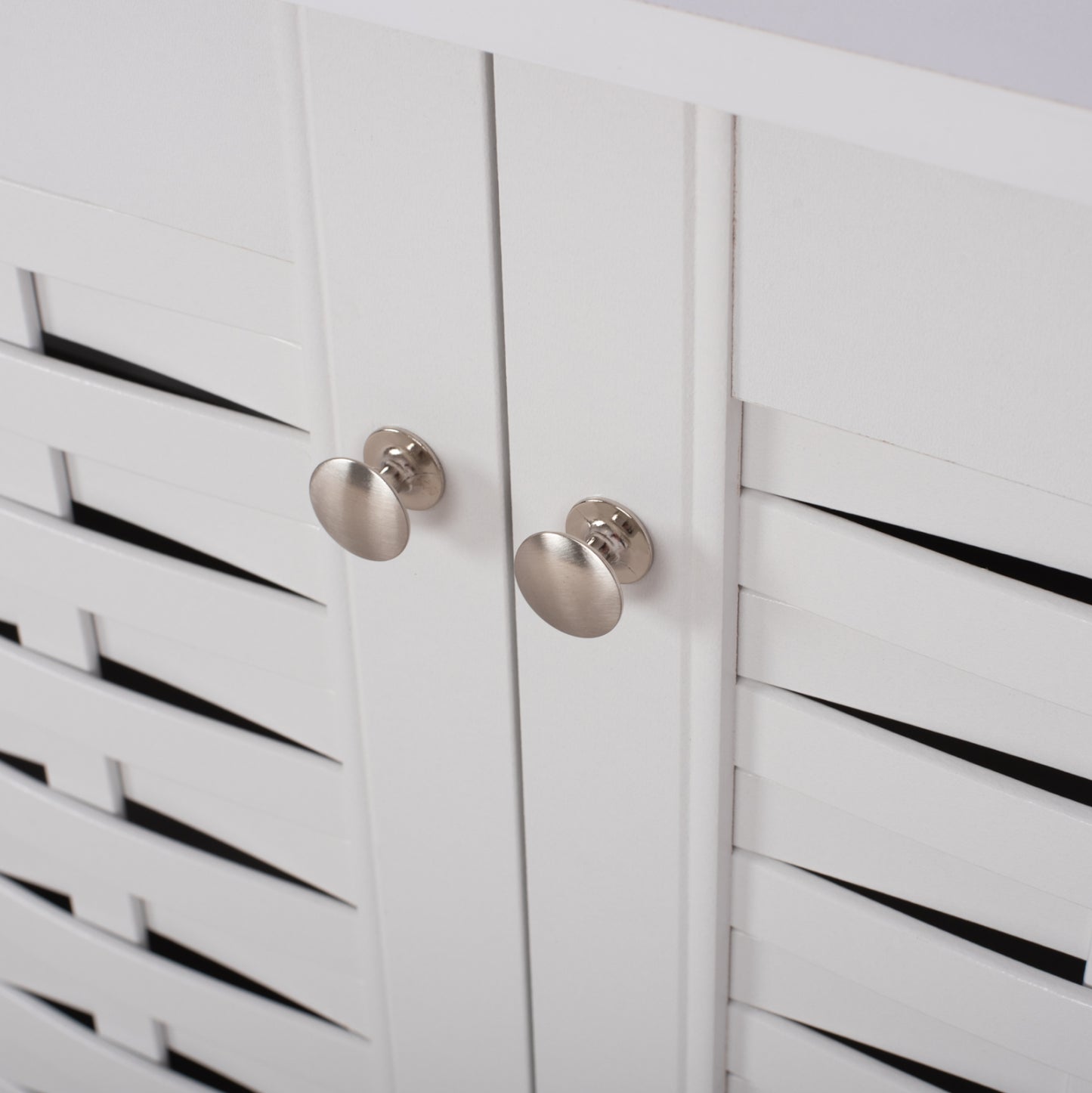 Shoe Cabinet Iggy Melamine 3-door White With Legs 114Χ34Χ68hcm.hm2211.05