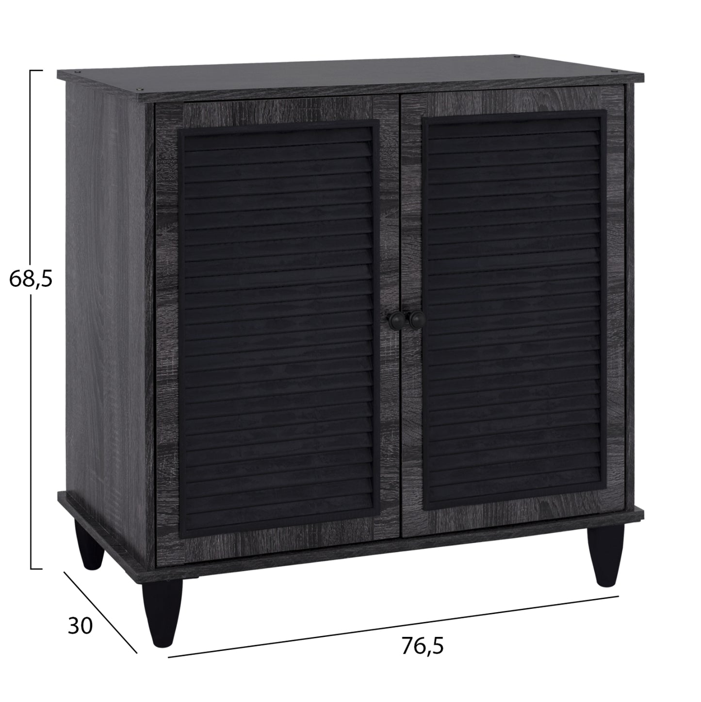 Shoe Cabinet Wooden Hm2266.01 Grey Color 76.5x30x68.5