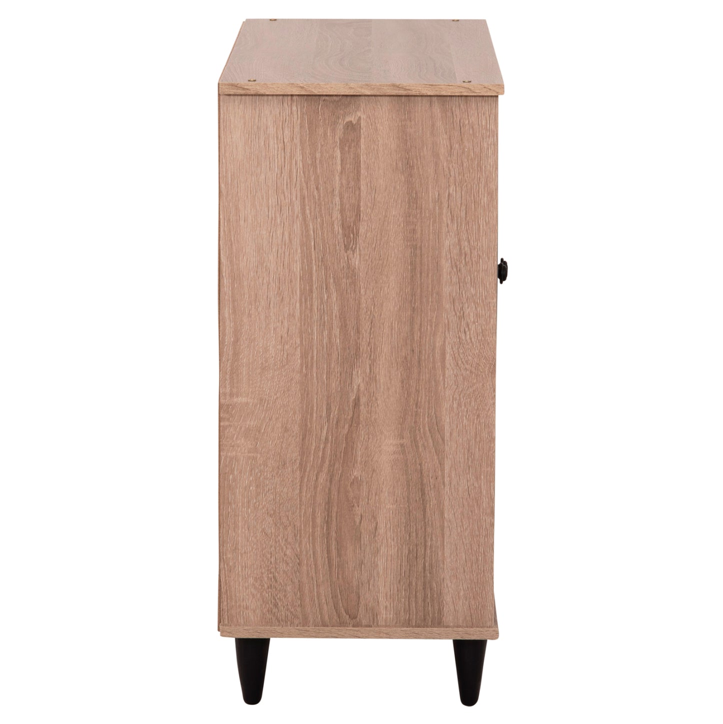 Shoe Cabinet Mckenna Hm2266.02 Melamine In Sonama-black 77x30x69hcm.