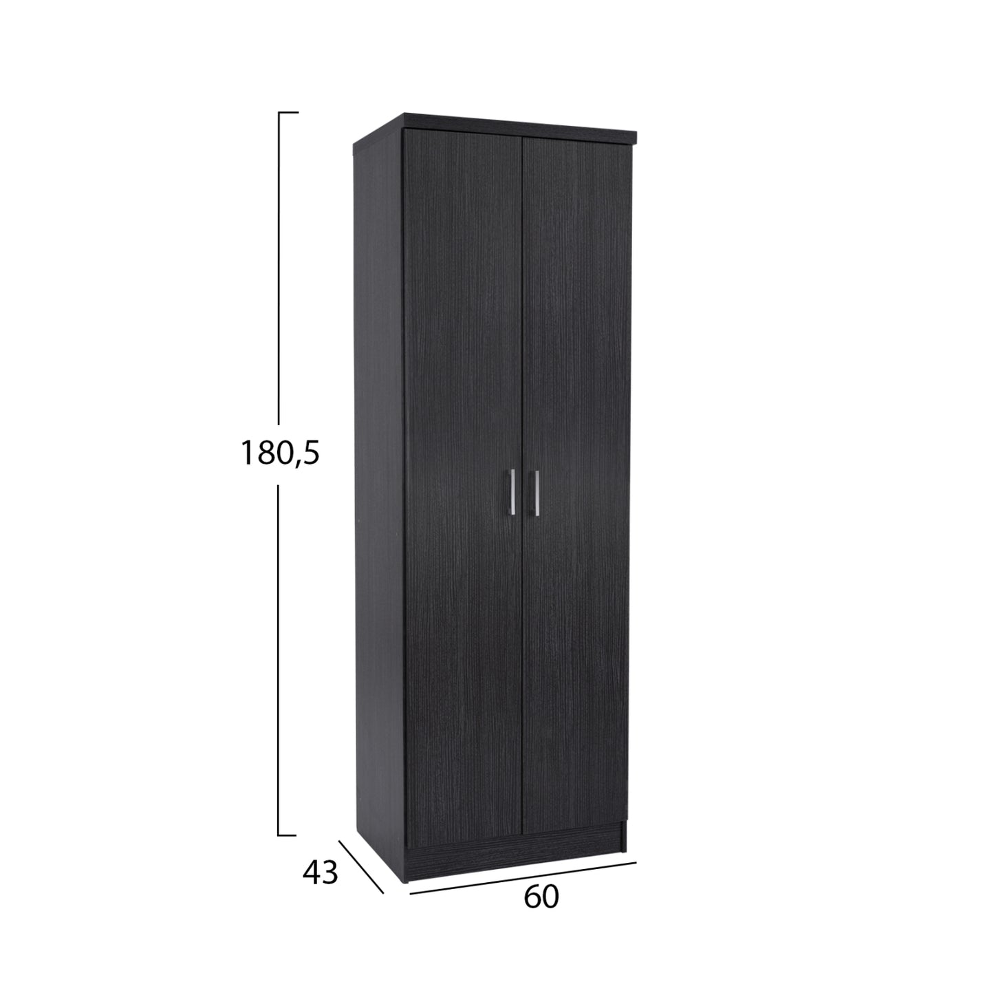 Shoe Cabinet Wooden With 6 Shelves 60x43x180.5 Zebrano Hm2379.01