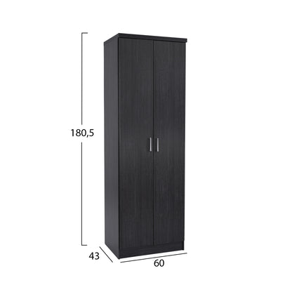 Shoe Cabinet Wooden With 6 Shelves 60x43x180.5 Zebrano Hm2379.01