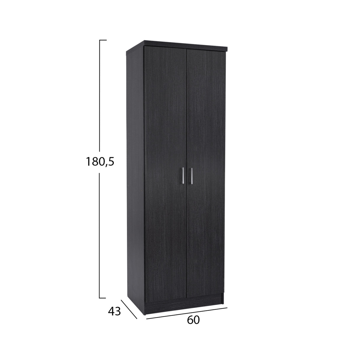 Shoe Cabinet Wooden With 6 Shelves 60x43x180.5 Zebrano Hm2379.01