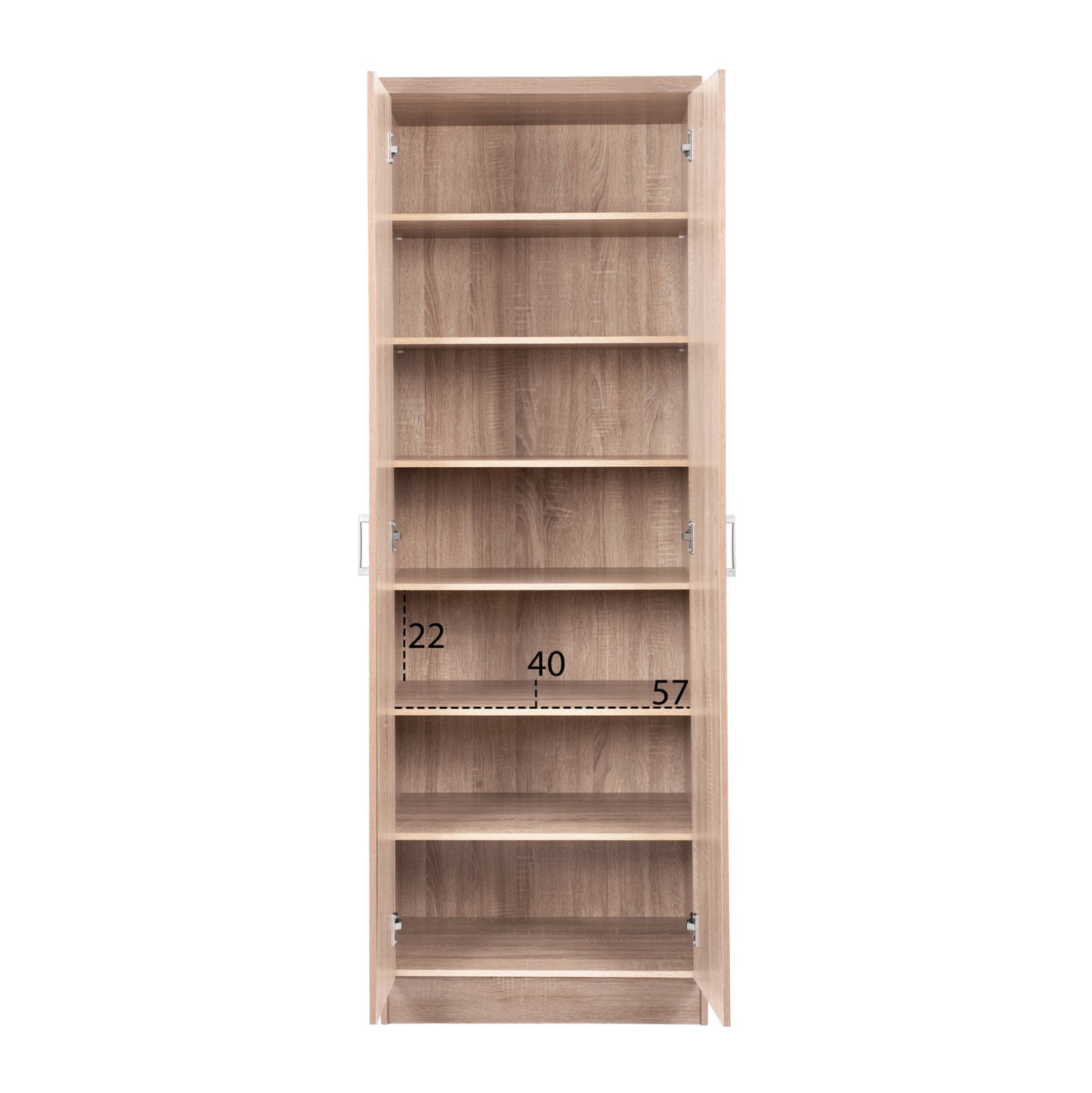 Shoe Cabinet Wooden With 6 Shelves 60x43x180.50 Sonama Hm2379.02