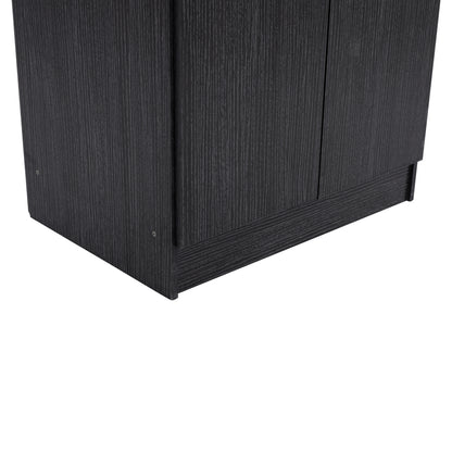 Shoe Cabinet Wooden With 6 Shelves 60x43x180.5 Zebrano Hm2379.01