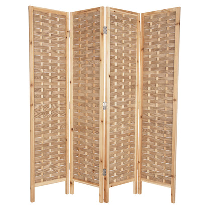 Divider With 4 Leafs Sentinel Hm4227 Bamboo In Natural Color 162x2,5x180hcm.