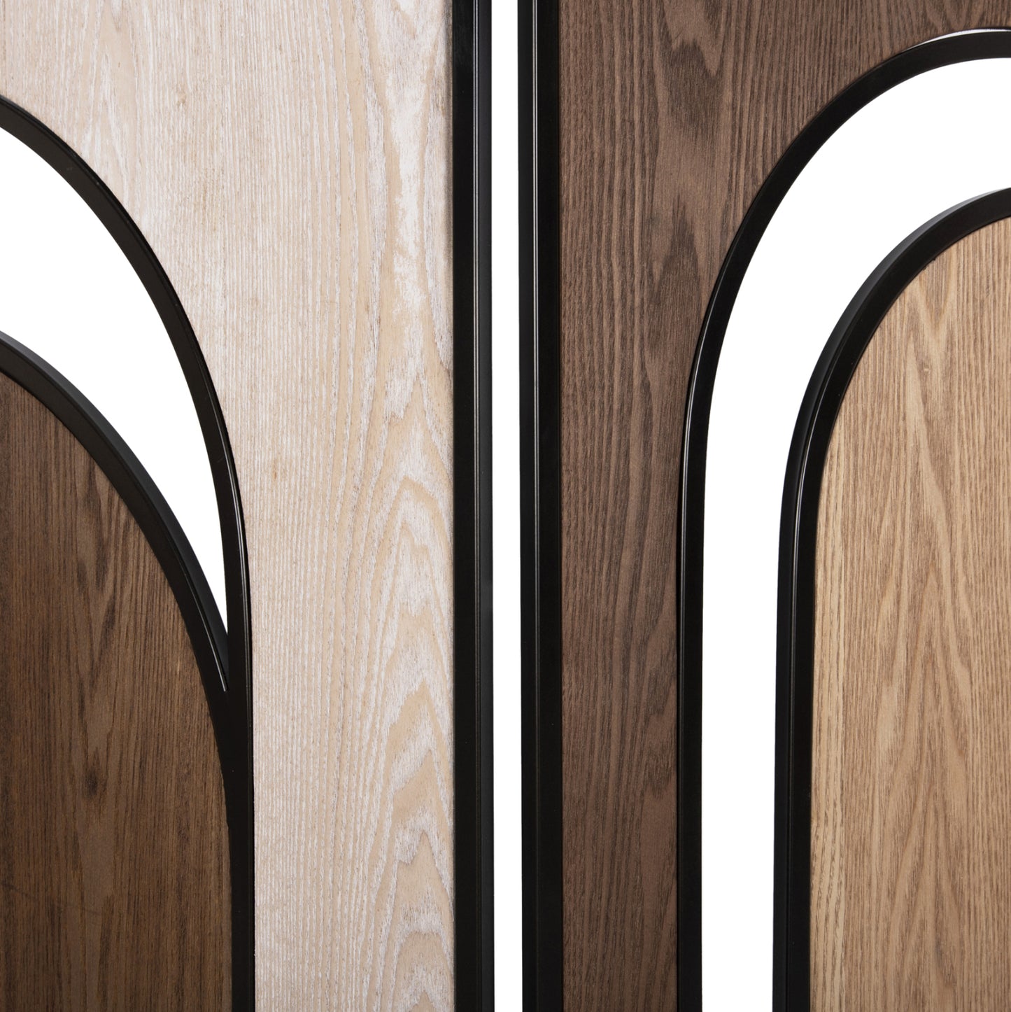 Divider With 6 Leafs Crypt Hm4221 Mdf In 4 Colors-black Metal Frame 241x1,5x180hcm.