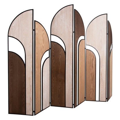 Divider With 6 Leafs Crypt Hm4221 Mdf In 4 Colors-black Metal Frame 241x1,5x180hcm.