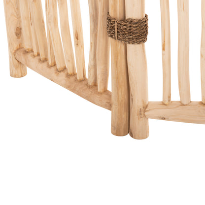 Divider With 3 Leafs Zendor Hm4316 Teak Branches In Natural 165x180hcm.
