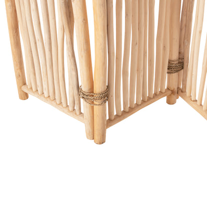 Divider With 5 Leafs Zendor Hm4320 Teak Branches In Natural 216-275x180hcm.