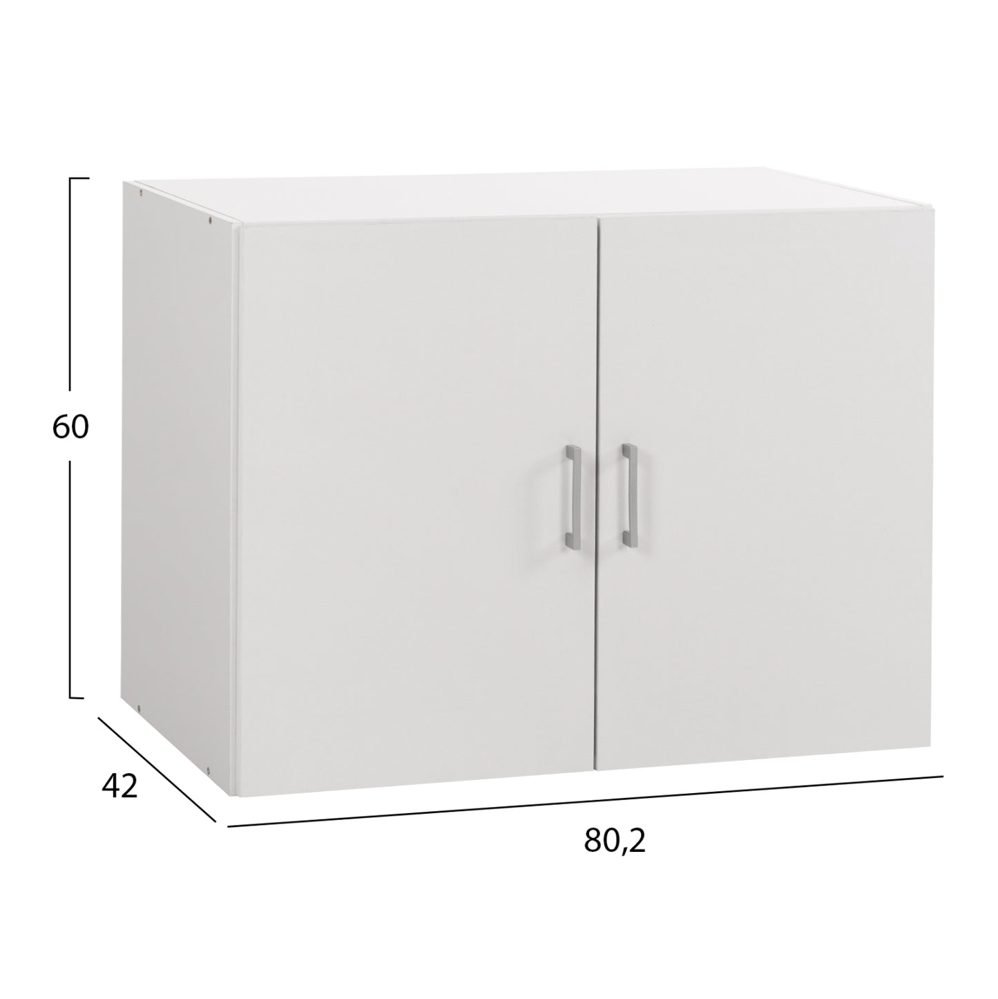 Upper Cabinet For 2-leaf Wardrobe Jaslyn Hm350.05 Melamine In White 80,2x42x60hcm.