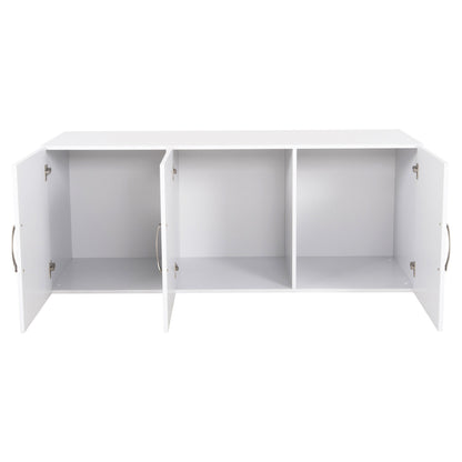 Upper Cabinet For 3-leaf Wardrobe Carly Hm385.05 Melamine In White 150x55x60hcm.