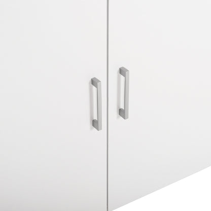 Upper Cabinet For 4-leaf Wardrobe Hm352.05 Fernanda Melamine In White 120,5x41,5x60,5hcm.