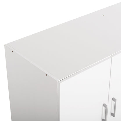 Upper Cabinet For 4-leaf Wardrobe Hm352.05 Fernanda Melamine In White 120,5x41,5x60,5hcm.