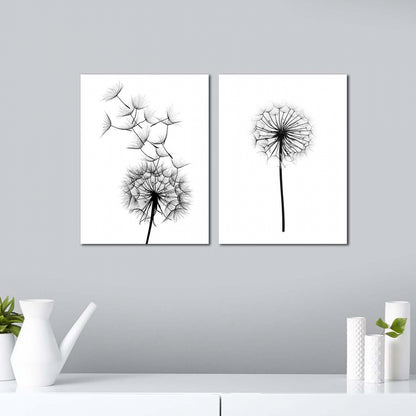 Canvas 2 Piece Set Mdf Dandelion Hm7203.02 60x40x2,7  Cm.