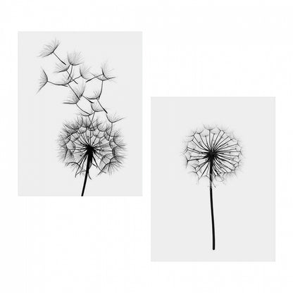 Canvas 2 Piece Set Mdf Dandelion Hm7203.02 60x40x2,7  Cm.